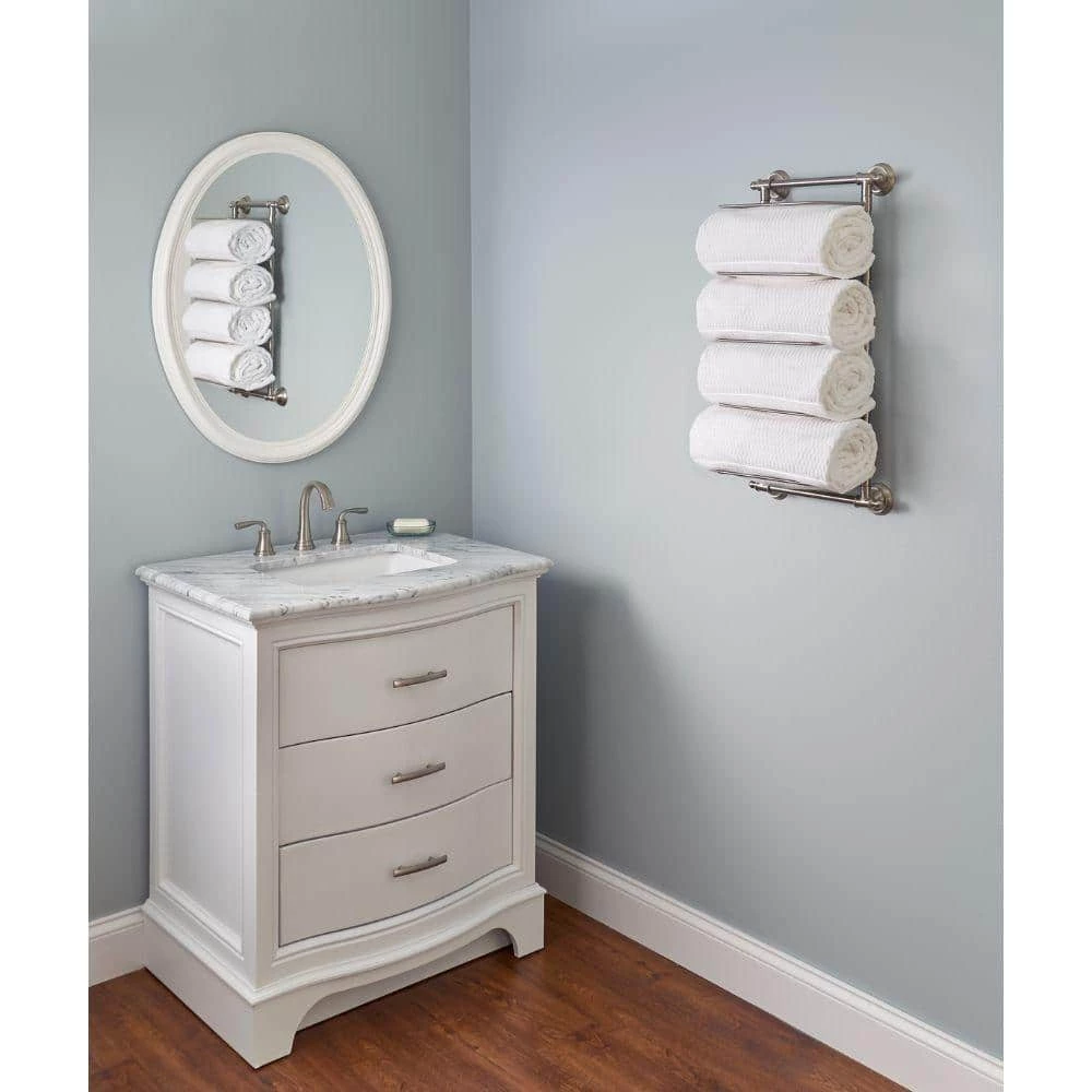 Delta 5-Bar Wall-Mounted Towel Rack in SpotShield Brushed Nickel 3 Delta 5-Bar Wall-Mounted Towel Rack in SpotShield Brushed Nickel - Image 3