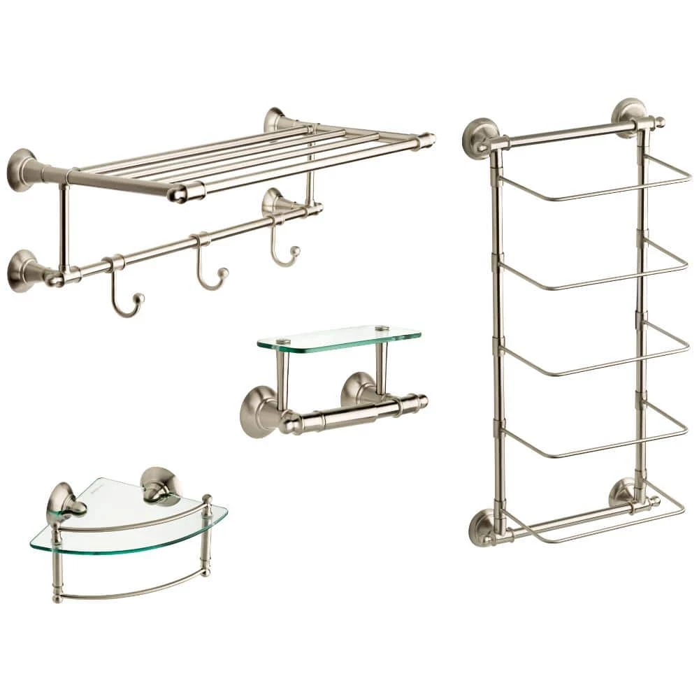 Delta 5-Bar Wall-Mounted Towel Rack in SpotShield Brushed Nickel 6 Delta 5-Bar Wall-Mounted Towel Rack in SpotShield Brushed Nickel - Image 6