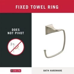 Delta Everly Towel Ring in Brushed Nickel -Bathroom Accessories Sales brushed nickel delta towel rings eve46 bn 76 1000