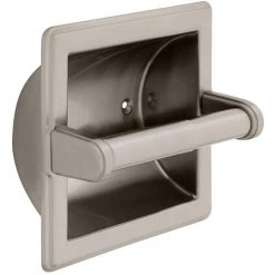 Franklin Brass Recessed Toilet Paper Holder with Beveled Edges in Brushed Nickel -Bathroom Accessories Sales brushed nickel franklin brass toilet paper holders 9097sn 1d 1000