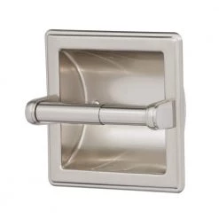 Franklin Brass Recessed Toilet Paper Holder with Beveled Edges in Brushed Nickel