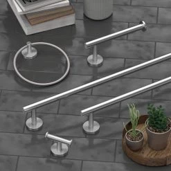 Gatco Level 18 in. Towel Bar in Brushed Nickel -Bathroom Accessories Sales brushed nickel gatco towel bars 5341 d4 1000