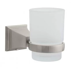 Glacier Bay Exhibit Wall-Mounted Tumbler Holder in Brushed Nickel