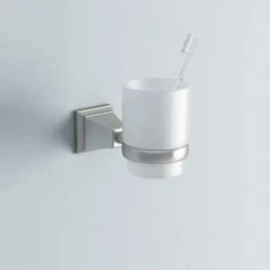 Glacier Bay Exhibit Wall-Mounted Tumbler Holder in Brushed Nickel -Bathroom Accessories Sales brushed nickel glacier bay toothbrush holders 20714 0804 c3 1000