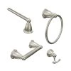 MOEN Brantford 4-Piece Bath Hardware Set with 24 in. Towel Bar, Paper Holder, Towel Ring, and Robe Hook in Brushed Nickel