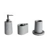 Amucolo 4-Piece Bathroom Accessories Set in Cement Grey