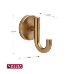 Delta Trinsic Double Towel Hook in Champagne Bronze 13 Delta Trinsic Double Towel Hook in Champagne Bronze -Bathroom Accessories Sales champagne bronze delta towel hooks 75935 cz 4f 1000