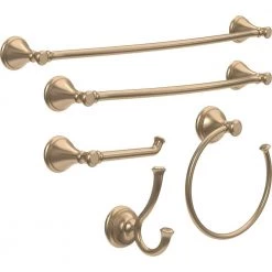 Delta Cassidy Double Towel Hook in Champagne Bronze -Bathroom Accessories Sales champagne bronze delta towel hooks 79735 cz 40 1000
