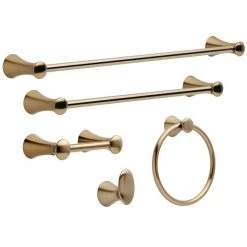 Delta Lahara Towel Ring in Champagne Bronze -Bathroom Accessories Sales champagne bronze delta towel rings 73846 cz fa 1000