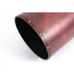 Vintiquewise 10 in. x 10 in. x 13 in. High Faux Leather Antique Design Waste Bin -Bathroom Accessories Sales cherry bathroom trash cans qi003103 1f 1000