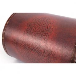 Vintiquewise 10 in. x 10 in. x 13 in. High Faux Leather Antique Design Waste Bin -Bathroom Accessories Sales cherry bathroom trash cans qi003103 4f 1000