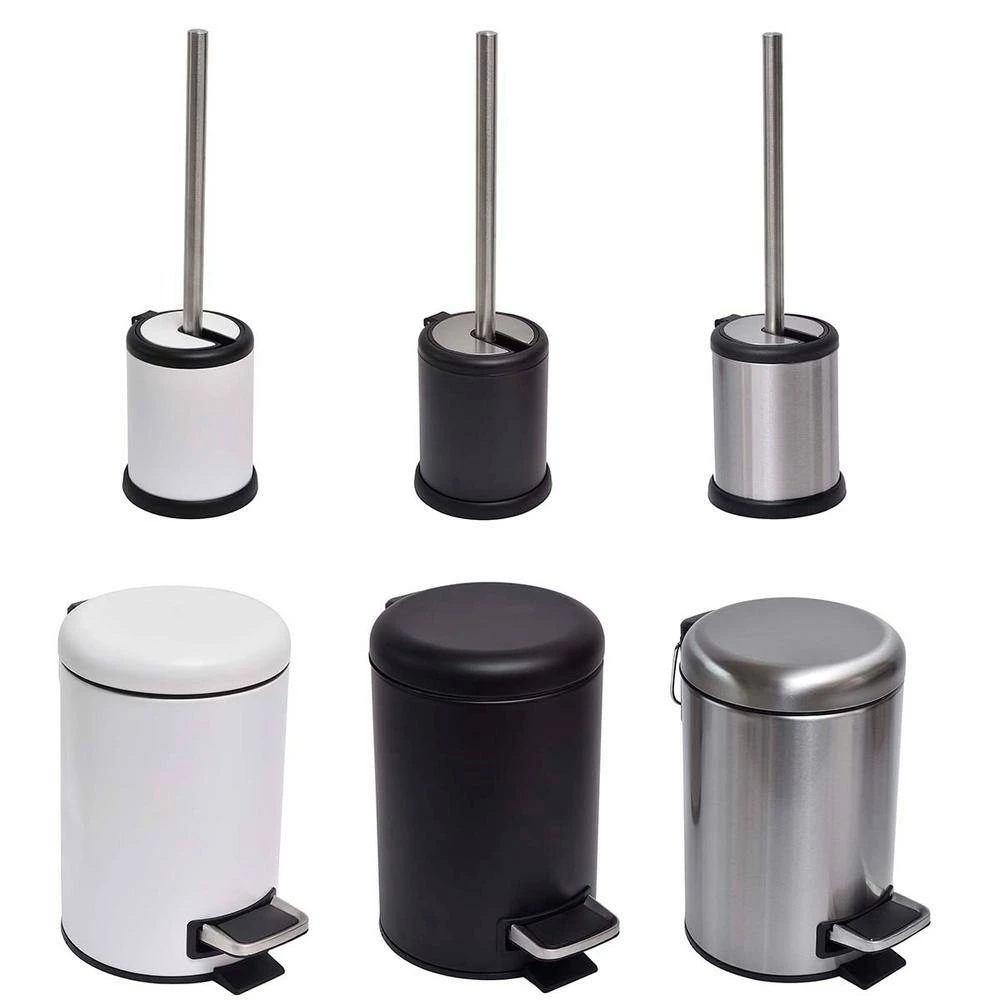 Unbranded 3 l/ 0.8 Gal. Soft Close Small Round Metal Bath Floor Step Trash Can Waste Bin in Steel 6 Unbranded 3 l/ 0.8 Gal. Soft Close Small Round Metal Bath Floor Step Trash Can Waste Bin in Steel - Image 6