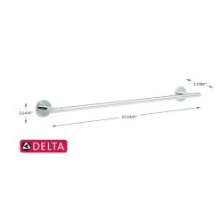 Delta Lyndall 3-Piece Bath Hardware Set with Towel Ring Toilet Paper Holder and 24 in. Towel Bar in Chrome -Bathroom Accessories Sales chrome delta bathroom hardware sets ldl63 pc a0 1000