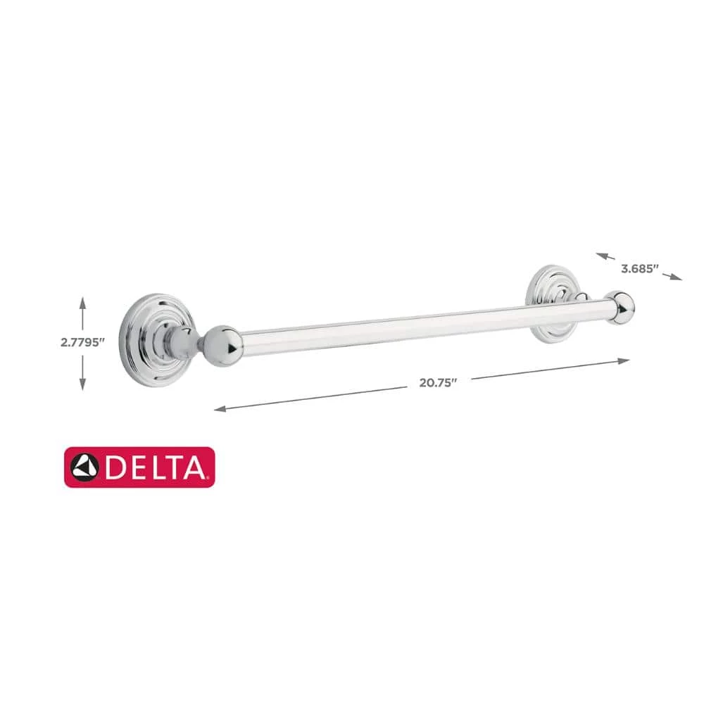 Delta Greenwich 18 in. Towel Bar in Chrome 4 Delta Greenwich 18 in. Towel Bar in Chrome - Image 4