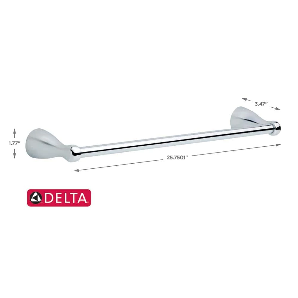 Delta Foundations 24 in. Towel Bar in Chrome 3 Delta Foundations 24 in. Towel Bar in Chrome - Image 3