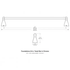 Delta Foundations 24 in. Towel Bar in Chrome 19 Delta Foundations 24 in. Towel Bar in Chrome -Bathroom Accessories Sales chrome delta towel bars fnd24 pc d4 1000