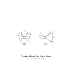 Delta Foundations Double Towel Hook in Chrome -Bathroom Accessories Sales chrome delta towel hooks fnd35 pc 1d 1000