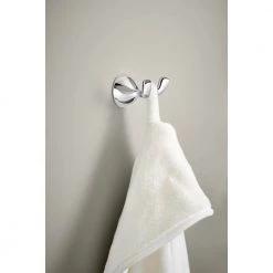 Delta Foundations Double Towel Hook in Chrome -Bathroom Accessories Sales chrome delta towel hooks fnd35 pc 77 1000