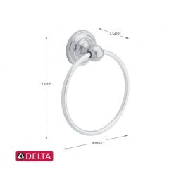 Delta Greenwich Towel Ring in Chrome -Bathroom Accessories Sales chrome delta towel rings 138272 4f 1000