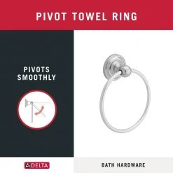 Delta Greenwich Towel Ring in Chrome -Bathroom Accessories Sales chrome delta towel rings 138272 fa 1000