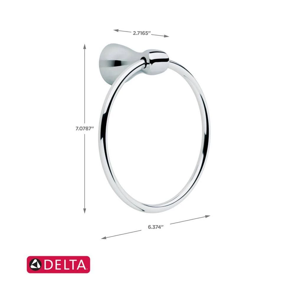 Delta Foundations Towel Ring in Chrome 8 Delta Foundations Towel Ring in Chrome - Image 8