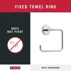 Delta Lyndall Towel Ring in Chrome -Bathroom Accessories Sales chrome delta towel rings ldl46 pc fa 1000