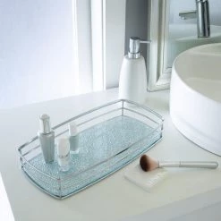 Elle Decor Hammered Mirror Vanity Tray in Chrome 7 Elle Decor Hammered Mirror Vanity Tray in Chrome -Bathroom Accessories Sales chrome elle decor makeup organizers el 44169 chr 1f 1000