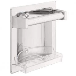 Franklin Brass Futura Recessed Soap Dish with Bar in Chrome