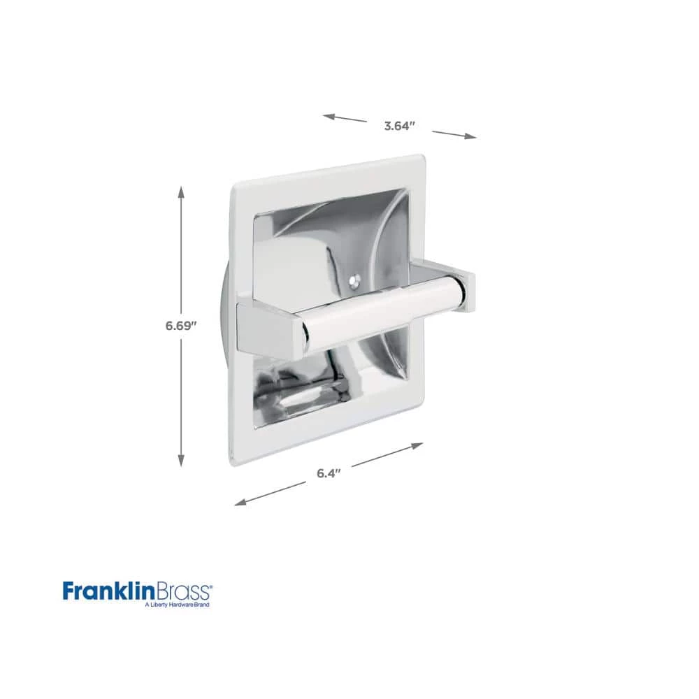 Franklin Brass Futura Recessed Toilet Paper Holder in Chrome 4 Franklin Brass Futura Recessed Toilet Paper Holder in Chrome - Image 4