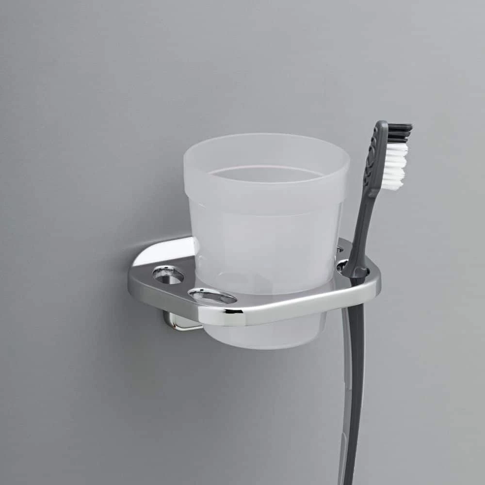 Franklin Brass Futura Wall-Mounted Toothbrush Holder in Chrome 5 Franklin Brass Futura Wall-Mounted Toothbrush Holder in Chrome - Image 5