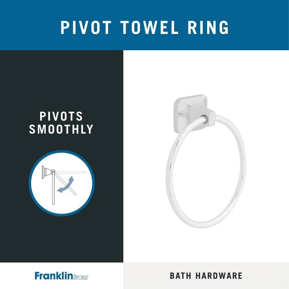 Franklin Brass Futura Towel Ring in Chrome 5 Franklin Brass Futura Towel Ring in Chrome - Image 5