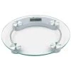 Home Basics Glass Bathroom Round Digital Scale in Chrome