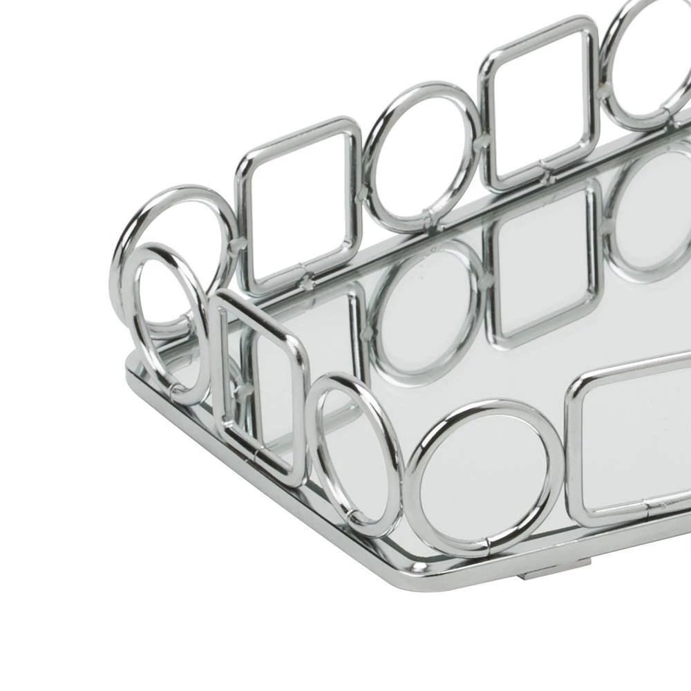 Home Details Circles and Squares Large Mirror Vanity Tray 5 Home Details Circles and Squares Large Mirror Vanity Tray - Image 5