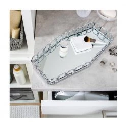 Home Details Circles and Squares Large Mirror Vanity Tray 8 Home Details Circles and Squares Large Mirror Vanity Tray -Bathroom Accessories Sales chrome home details bathroom trays 26408 chr 4f 1000