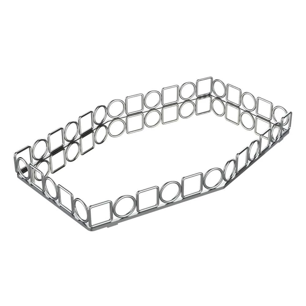 Home Details Circles and Squares Large Mirror Vanity Tray 1 Home Details Circles and Squares Large Mirror Vanity Tray