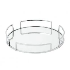 Home Details Modern Round Design Mirror Vanity Tray