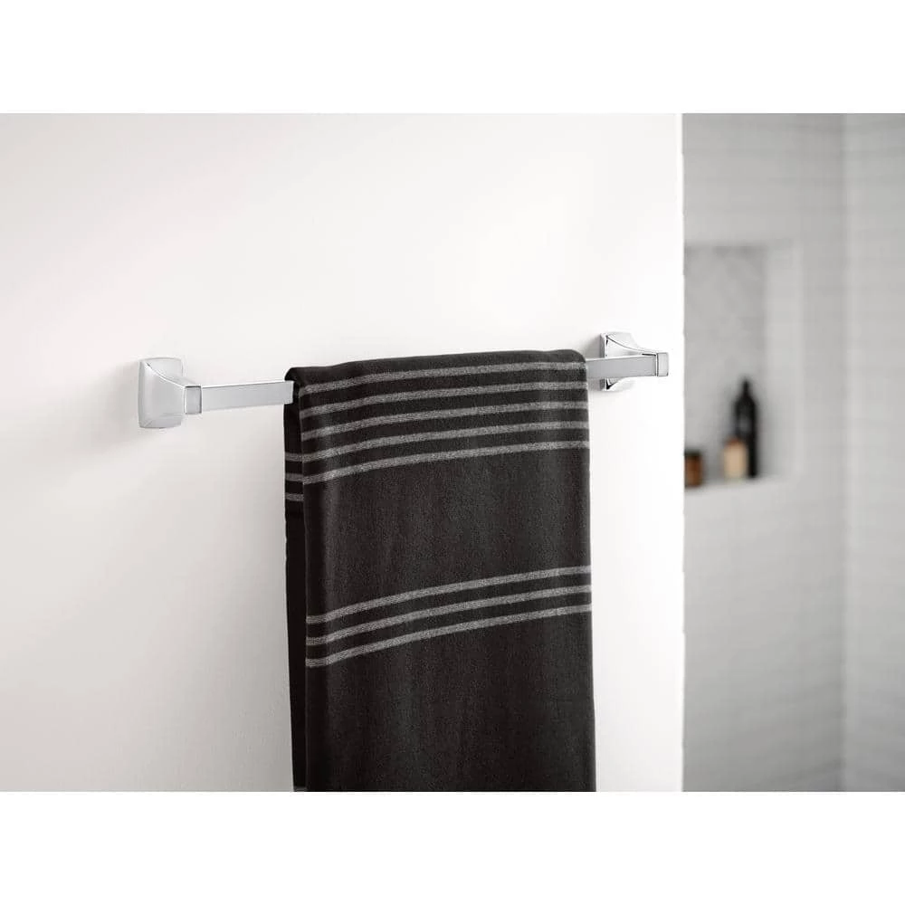 MOEN Adler 3-Piece Bath Hardware Set with 18 in. Towel Bar in Chrome 3 MOEN Adler 3-Piece Bath Hardware Set with 18 in. Towel Bar in Chrome - Image 3