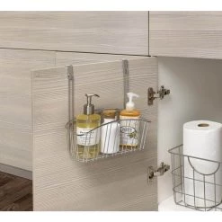 Spectrum Contempo 10.5 in. W x 6.375 in. D x 14 in. H Over the Cabinet Medium Basket in Chrome