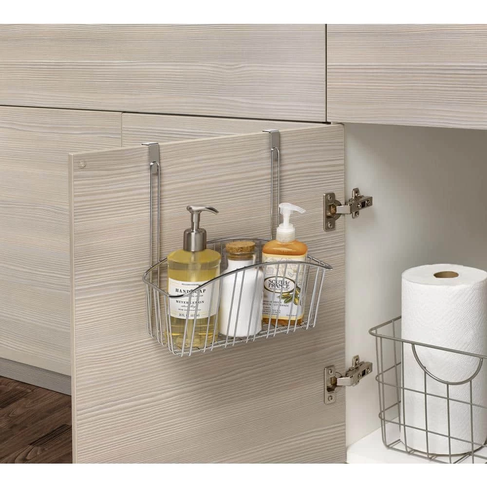 Spectrum Contempo 10.5 in. W x 6.375 in. D x 14 in. H Over the Cabinet Medium Basket in Chrome 1 Spectrum Contempo 10.5 in. W x 6.375 in. D x 14 in. H Over the Cabinet Medium Basket in Chrome