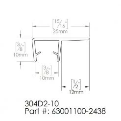 DreamLine 96 in. L Clear Vinyl Door Seal for 3/8 in. Glass Shower Door 5 DreamLine 96 in. L Clear Vinyl Door Seal for 3/8 in. Glass Shower Door -Bathroom Accessories Sales clear dreamline bathtub accessories 63001100 2438 40 1000