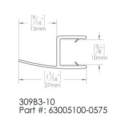 DreamLine 22-5/8 in. L Clear Bottom Sweep Vinyl for 3/8 in. Glass Shower Door -Bathroom Accessories Sales clear dreamline bathtub accessories 63005100 0575 40 1000
