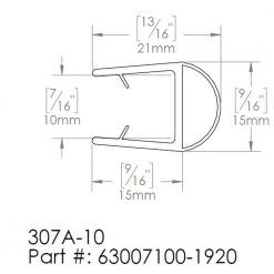 DreamLine 75-3/5 in. L Clear Bumper Seal for 3/8 in. Glass Shower Door -Bathroom Accessories Sales clear dreamline bathtub accessories 63007100 1920 40 1000
