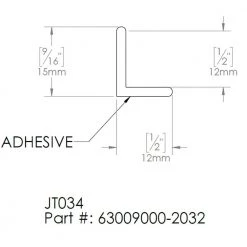 DreamLine 80 in. L Clear L-Strike with Adhesive Backing for 3/8 in. Glass Shower Door -Bathroom Accessories Sales clear dreamline bathtub accessories 63009000 2032 40 1000