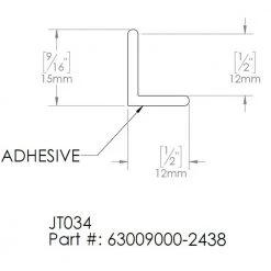 DreamLine 96 in. L Clear L-Strike with Adhesive Backing for 3/8 in. Glass Shower Door -Bathroom Accessories Sales clear dreamline bathtub accessories 63009000 2438 40 1000