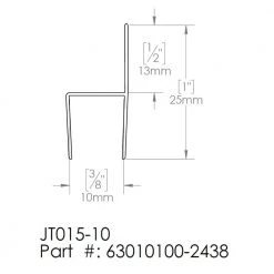 DreamLine 96 in. L Clear Inline Strike Vinyl for 3/8 in. Glass Shower Door -Bathroom Accessories Sales clear dreamline bathtub accessories 63010100 2438 40 1000