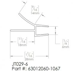 DreamLine 42 in. L Clear Bottom Vinyl Sweep with a Deflector for 1/4 in. Glass Shower Door -Bathroom Accessories Sales clear dreamline bathtub accessories 63012060 1067 40 1000