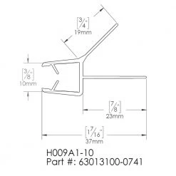 DreamLine 29-1/8 in. L Clear Bottom Sweep Vinyl for 3/8 in. Glass Shower Door -Bathroom Accessories Sales clear dreamline bathtub accessories 63013100 0741 40 1000