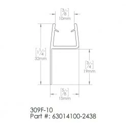 DreamLine 96 in. L Clear Vinyl Seal for 3/8 in. Glass Shower Door -Bathroom Accessories Sales clear dreamline bathtub accessories 63014100 2438 40 1000