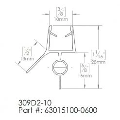 DreamLine 23-5/8 in. L Clear Bottom Sweep Vinyl for 3/8 in. Glass Shower Door 5 DreamLine 23-5/8 in. L Clear Bottom Sweep Vinyl for 3/8 in. Glass Shower Door -Bathroom Accessories Sales clear dreamline bathtub accessories 63015100 0600 40 1000