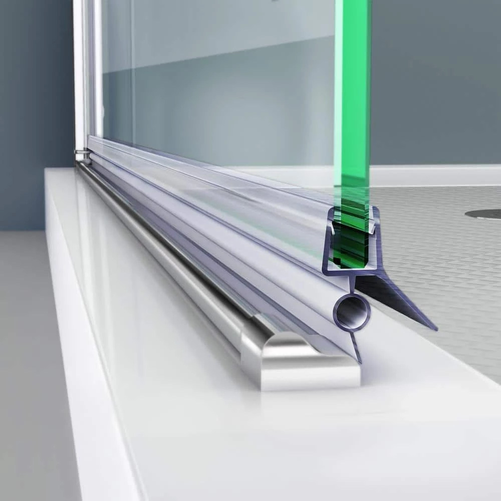 DreamLine 24 in. L Clear Bottom Sweep Vinyl for 3/8 in. Glass Shower Door 2 DreamLine 24 in. L Clear Bottom Sweep Vinyl for 3/8 in. Glass Shower Door - Image 2